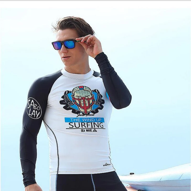 Online SABOLAY Männer Lange Ärmeln Bademode Tauchen Sonnencreme Neoprenanzug Schnell trocknend UV Schutz Strand Surfen Schwimmen Anzüge badeanzug