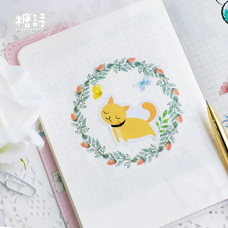 1Pack/Sell Cat Pudding Memo Pad Diary Stickers Pack Posted It Kawaii Planner Scrapbooking Stationery Escolar School Supplies|Блокноты| |
