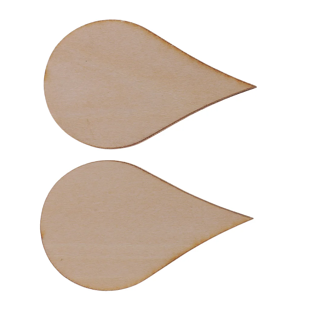 Wooden MDF Drop Shapes Craft Blank Wood Embellishment for Scrapbooking Wedding Party Baby Feet Christmas Decorations DIY
