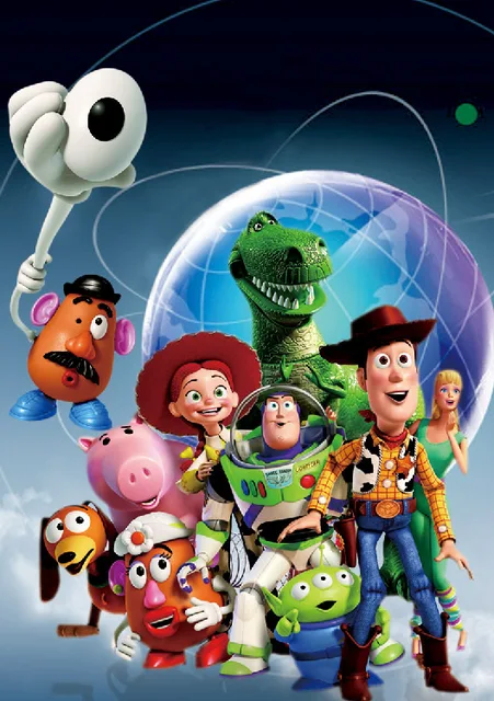 5x7FT Buzz Lightyear Jessie Woody Toy Story Blue Globe Rex
