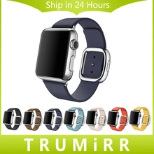 Гранада Подлинная Кожаный Ремешок для Часов iWatch Apple Watch 38 мм 42 мм Запястье Современные Пряжка Ремень Магнитный Браслет Нескольких Цветов