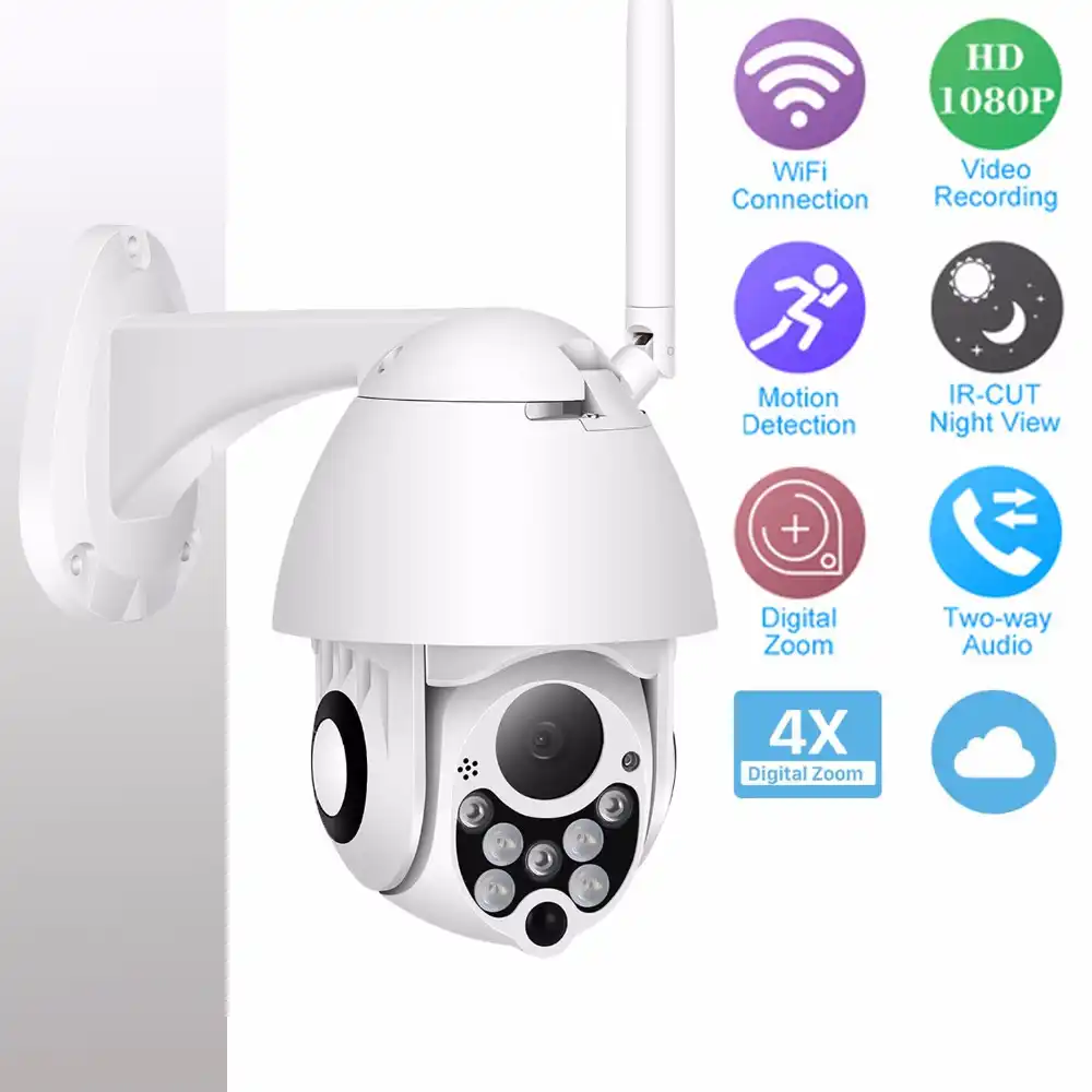1080p armazenamento em nuvem câmera ip sem fio ptz velocidade dome cctv câmeras de segurança ao ar livre ptz áudio em dois sentidos p2p câmera wi fi|Câmeras de vigilância| - Xploudshop