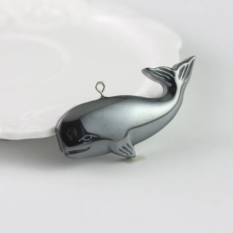 hot sale fashion hematite whale pendant accessories diy accessories  HP1012 2