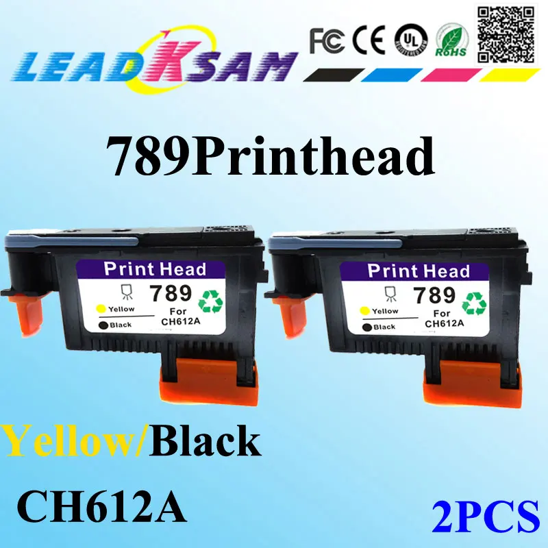 

2pcs print head compatible for hp789 CH612A Yellow/Black 789 L25500 printer printhead