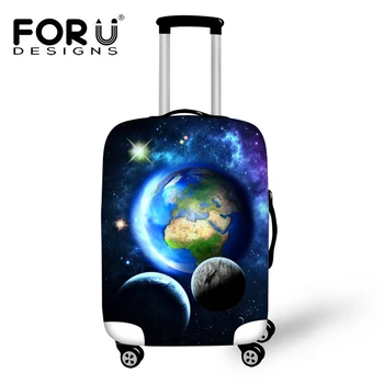 

FORUDESIGNS Cool Galaxy Earth Suitcase Protective Covers,Elastic Dust Cover for 18-32 Trolley Luggage, Travel Accessories Viagem