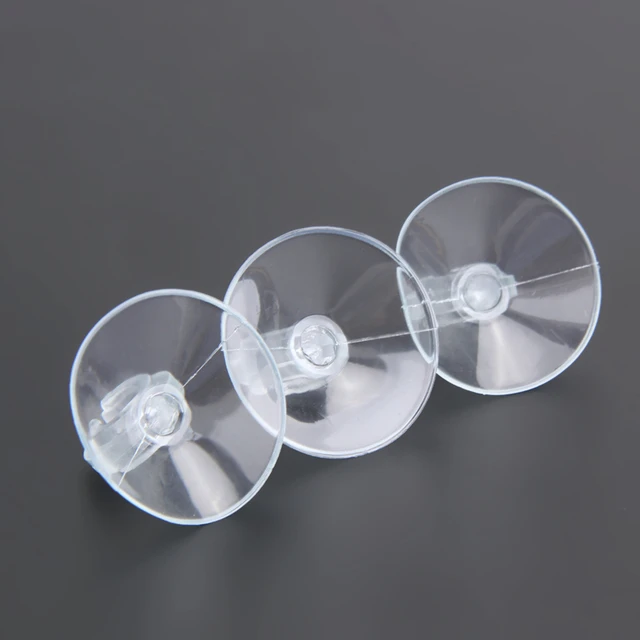 10X AQUARIUM CLEAR AIR LINE SUCTION CUPS STANDARD SIZE TUBING