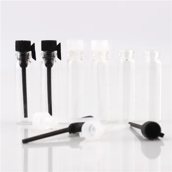 

100pcs/lot 1ML 2ml Empty Mini Glass Perfume Small Sample Vials Perfume Bottle Laboratory Liquid Fragrance Test Tube Trial Bottle