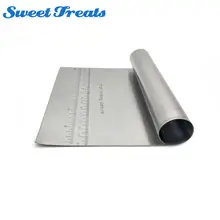 Сладкие угощения 1 шт. резак печенья Нержавеющая сталь тесто для пиццы с скребок для очистки чешуи Кухня муки Slicer выпечки шпатели для торта инструмент