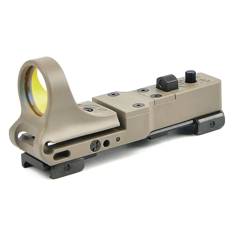 Тактический Красный точечный прицел EX 182 Element SeeMore Railway Reflex Sight C-MORE с красным и зеленым освещением для страйкбола - Цвет: TAN