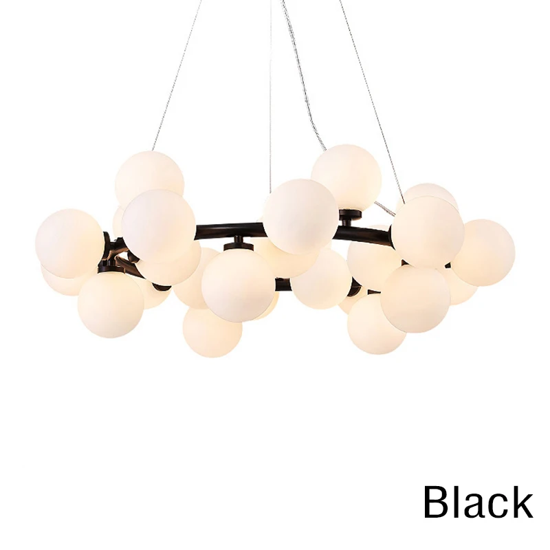 Подвесные светильники в скандинавском стиле, современный подвесной светильник для дома и столовой, подвесной светильник для кухни touw hogar - Цвет корпуса: Black