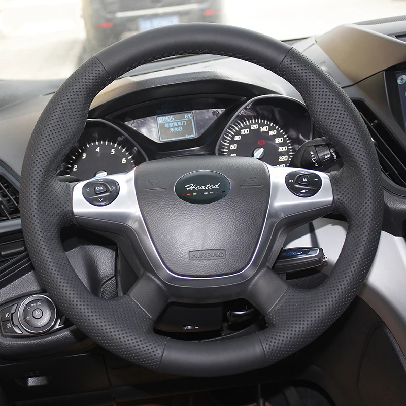 Оплетка на руль для Ford Focus 3 2012- KUGA Escape C-MAX чехол ppc крышка ручного тормоза чехол для рычага переключения передач