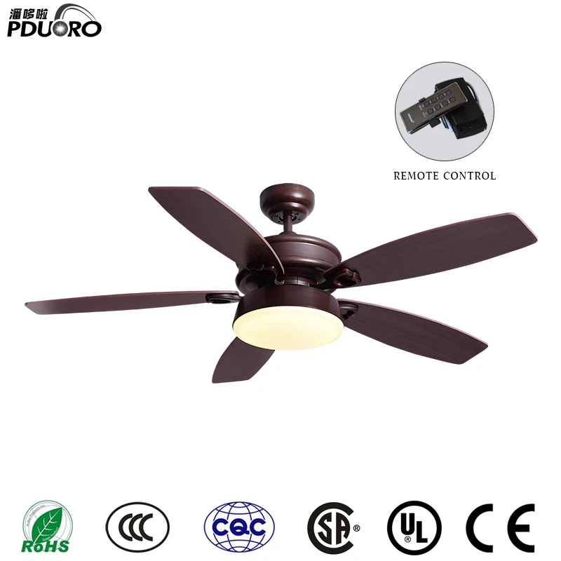 

Vintage Ceiling Fan With Lights Remote Control Ventilador De Techo 220Volt Bedroom Ceiling Light Fan Lamp E27 Bulbs