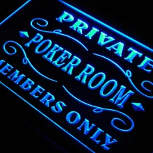 S144 частная комната для игры в покер член номер светодиодный неоновый Световой значок на переключатель включения/выключения 20+ Цвета 5 размеров