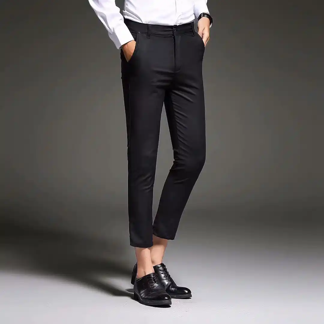 black ankle trousers