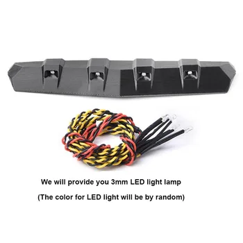 

3D Print Front Top Cover D Type Defense Protection Cover for TRX4 Tactical GAX0086D RC Car Spare Parts with LED light