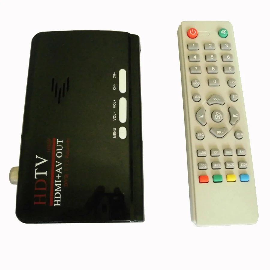 1080P Full HD DVB T2 T USB TV приемник Цифровой наземный HD/AV CVBS внешний ТВ тюнер конвертер для