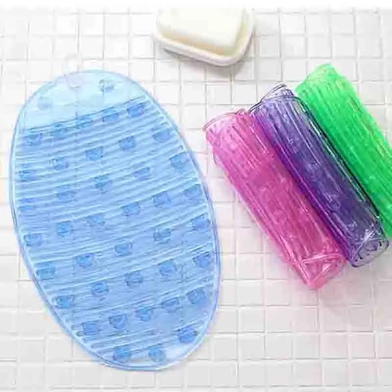 

Laundry folding board Candy color silicone oval mini washboard bathroom washing tool