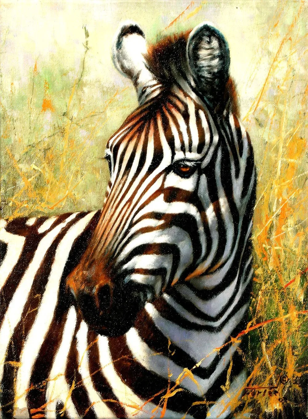 Diy 5D Diamond Painting Zebra Diamond Embroidery Animal Cross Stitch