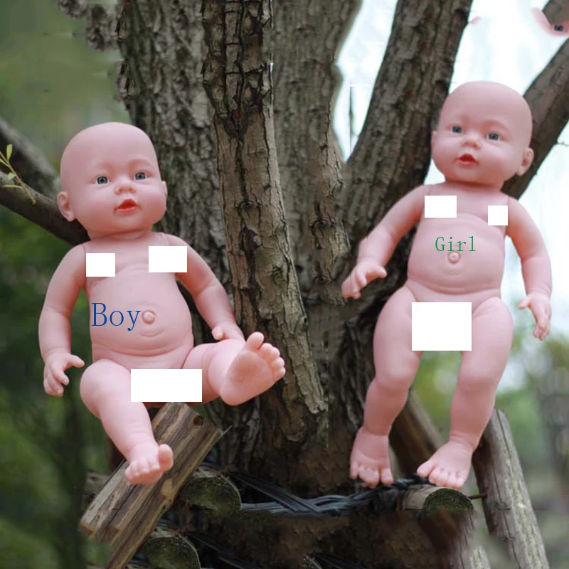 41cm Boy Girl Newborn Reborn Baby Dolls Full Vinyl DIY Dolls Gifts Brinquedos