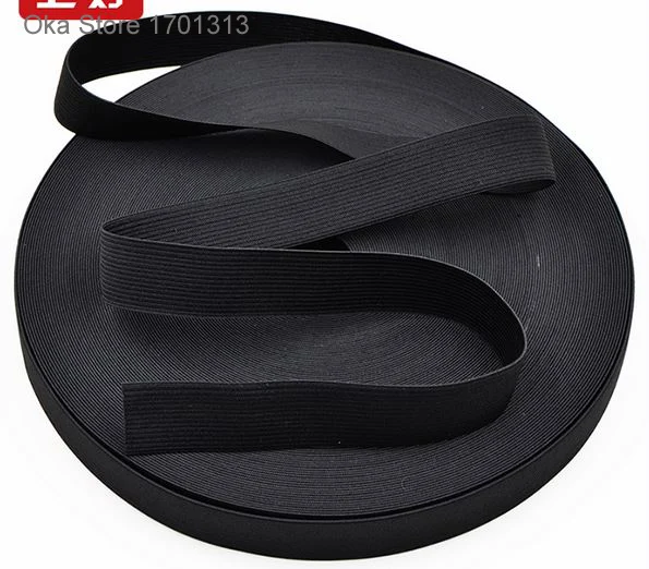 5meter Elastic Band Rubber Sewing Elastic Band Black White Flat