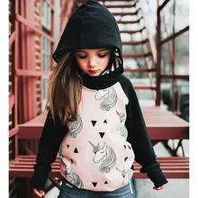 Children Sweater Unicorn Printed Hooded Cotton Kids Boys T-Shirts Kids Hoodie Clothes Enfant Outerwear Clothing T Shirts Sweater
