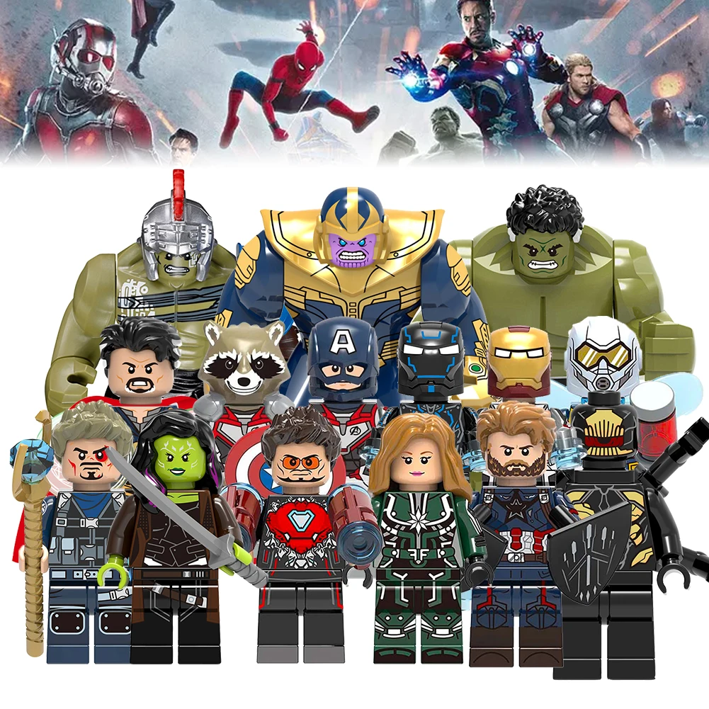 

Duplo The Avengers EndGame Mini Building Blocks Nebula Captain America Marvel Super Hero series Mini Bricks Toy gift for Child