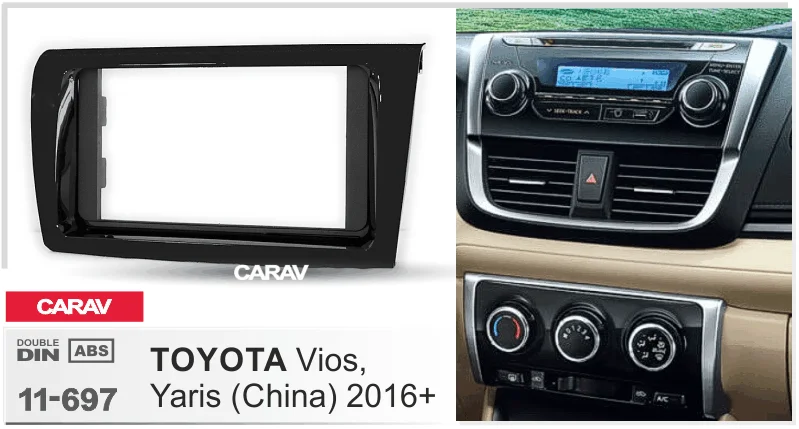 CARAV 11-697 стерео установка тире комплект автомобиля для установки автомобильной панели комплект радио для установки автомобильной панели комплект для TOYOTA Vios, Yaris(Китай