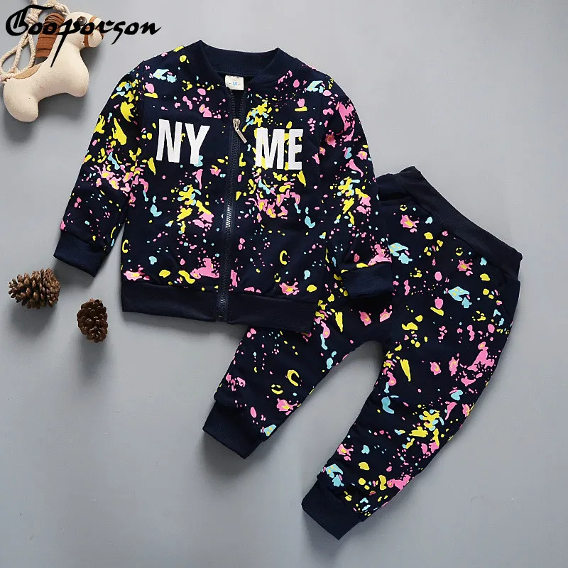 Комплект осенней одежды для мальчиков, яркая куртка, топы и штаны для детей, верхняя одежда для мальчиков, хлопковый костюм, одежда для малышей 12 мес., 2 года