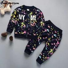 Комплект осенней одежды для мальчиков, яркая куртка, топы и штаны для детей, верхняя одежда для мальчиков, хлопковый костюм, одежда для малышей 12 мес., 2 года