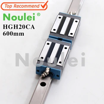 

Noulei 1pcs 20mm HGR20 Linear Guide Rails 600mm HGH20 + 2pcs HGH20CA Carriage Block for CNC Set