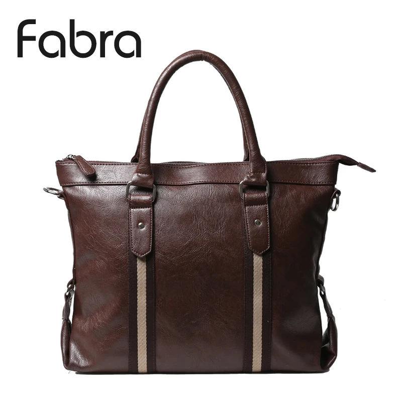 

Fabra Vintage Business Handbag Men Briefcase Bag High Quality PU Leather Men Messenger Bag Casual Large Capacity Shoulder Bags