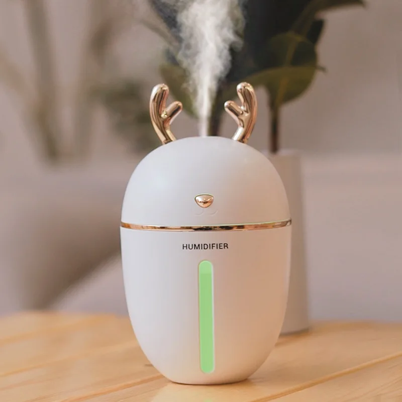 

New 450ML Deer Air Humidifier USB Aroma Essential Oil Diffuser For Home Office Aromatherapy Charging Light Desktop