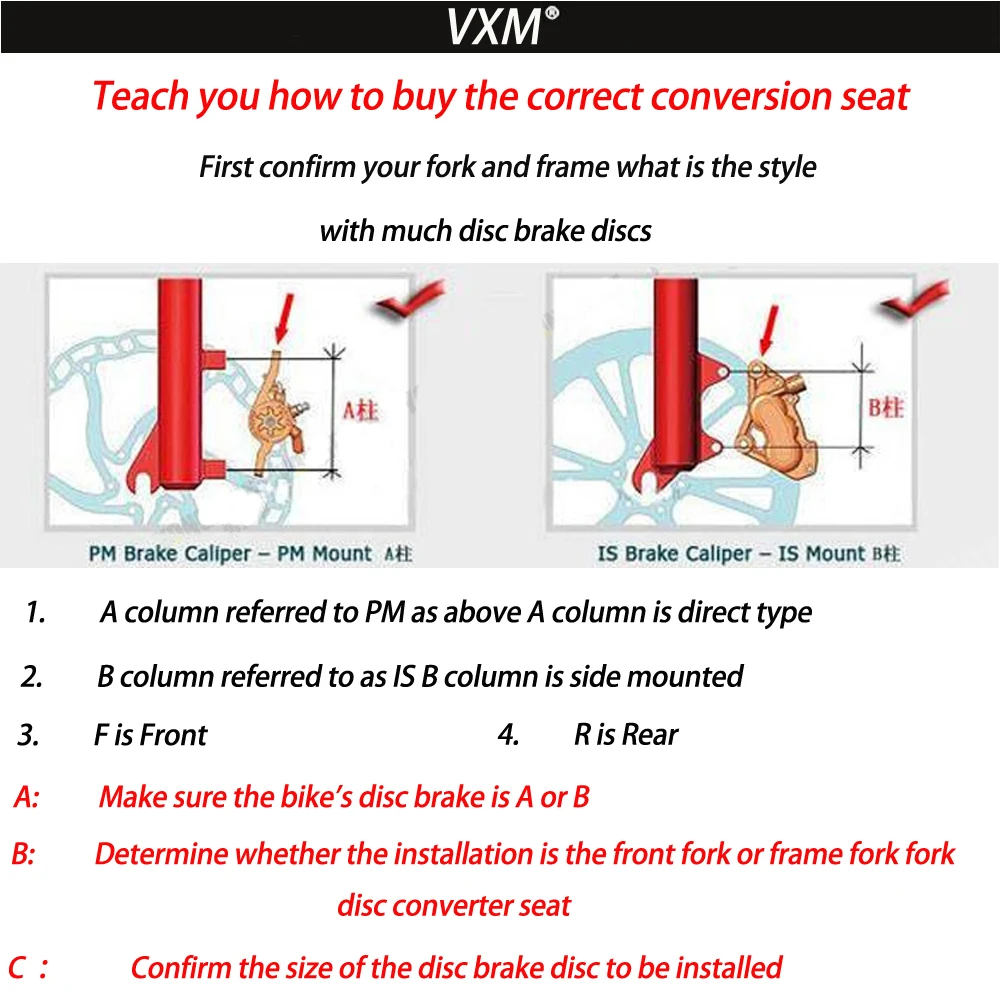 VXM MTB велосипедный дисковый тормоз Сверхлегкий кронштейн PM A B до PM дисковое крепление тормоза адаптер для 160 мм 180 мм 203 мм ротора
