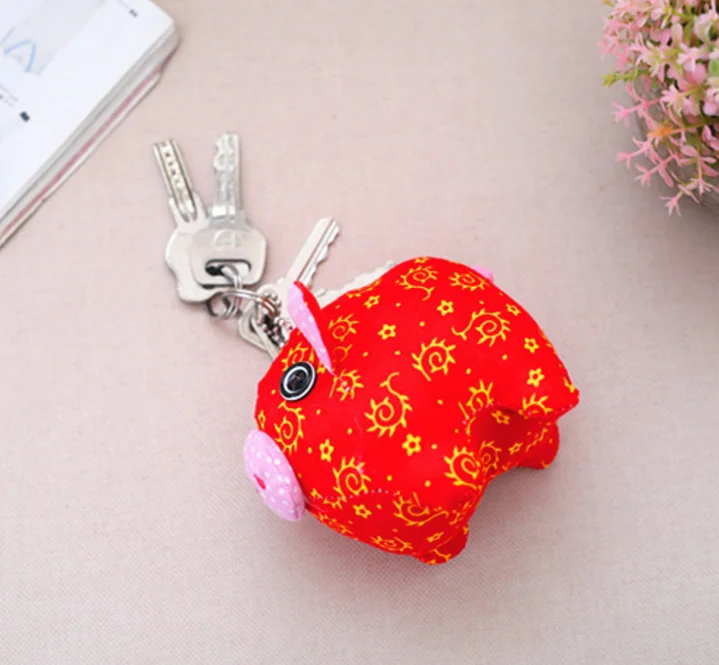 1 Pc Creative 2019 new Mascot of pig year Jubilation cute pig Plush Toys Soft Stuffed Cartoon Animal Plush toys Pendant Gift