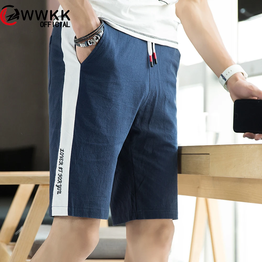 Новые мужские шорты,, повседневные пляжные шорты, мужские качественные шорты с эластичной резинкой на талии, Модные дышащие эластичные большого размера M-4XL