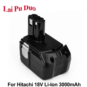 

Replacement Power Tool Battery 18V 3.0Ah Li-ion For Hitachi Drill: BCL1815 DS18DFL C18DMR CR18DMR UC18YGL2 C18DL C18DL