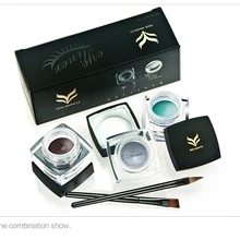 5 шт./компл. Gel Eyeliner Водонепроницаемый бровей Цвет длительный Eye Liner комплект Красота+ кисти для макияжа