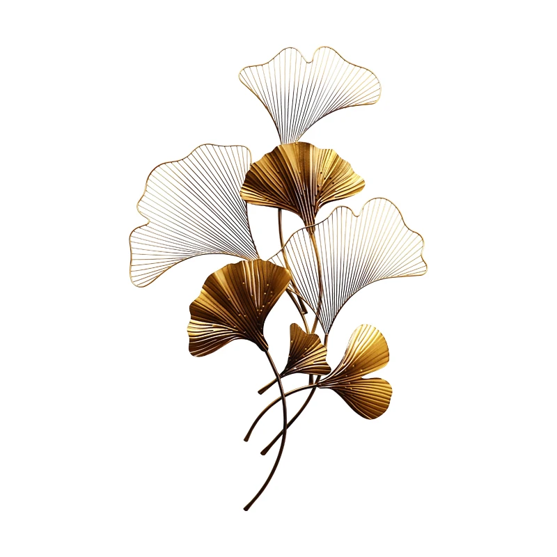 Новая китайская кованая железная Роскошная настенная подвеска Ginkgo украшение для