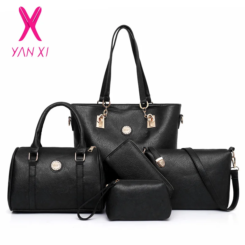 YANXI женские сумки и Наплечные модные высококачественный комплект из 5 предметов