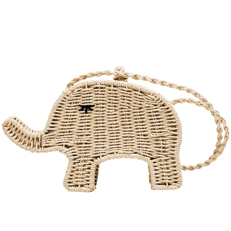 

New Ladies Bag Summer Beach Bag Elephant Rattan Handmade Ladies Messenger Bag Fashion Wild Hawaiian Style Women Bag