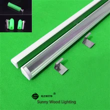 5-30 шт./лот 40 дюймов 1 м 45 градусов угловой алюминиевый профиль для 5050 светодиодной ленты, молочно-прозрачная крышка для 12 мм pcb с фитингами