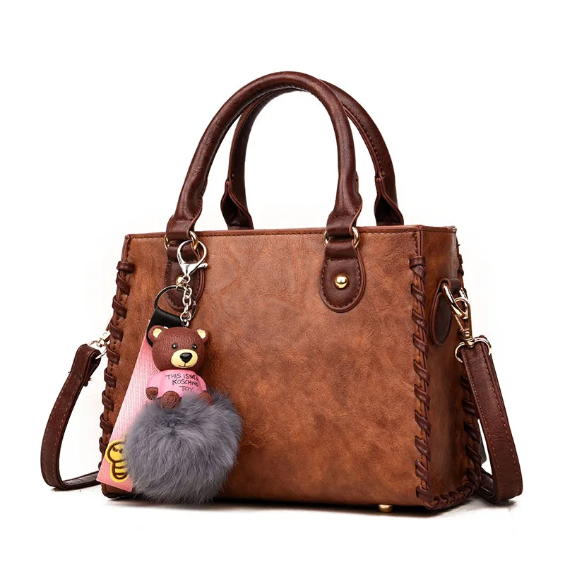 www.waterandnature.org : Buy 2019 New Arrival Women Leather Handbag Shoulder Bag Tote Purse Vintage ...