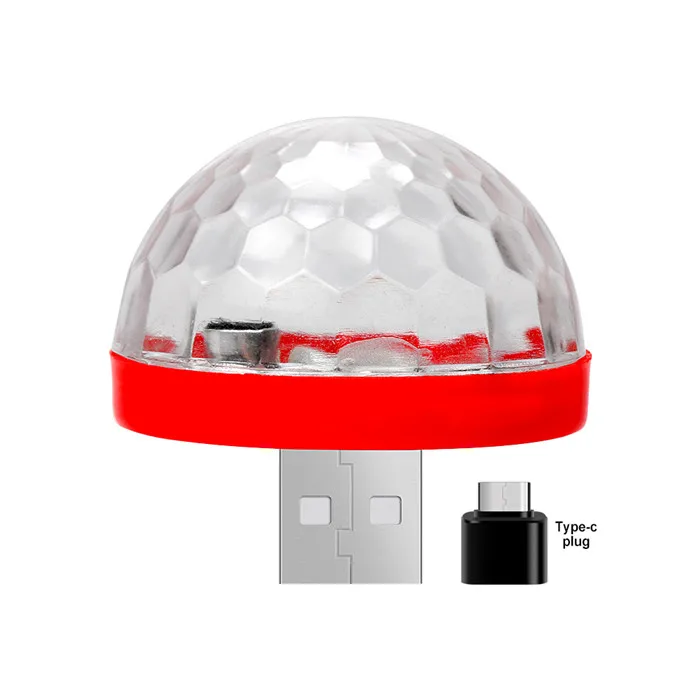 Коричневый СВЕТОДИОДНЫЙ Автомобильный USB атмосферный свет DJ RGB мини красочная музыкальная лампа для USB-C поверхности телефона Наслаждайтесь футбольным матча мобильного телефона - Название цвета: Коричневый