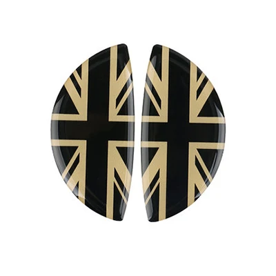 Black and Gold Ambermile 3D эпоксидной смолы для салона автомобиля дверные ручки крышки наклейки для Mini Cooper R56 R55 R60 R61 аксессуары для земляков стайлинга автомобилей - Название цвета: Black and Gold