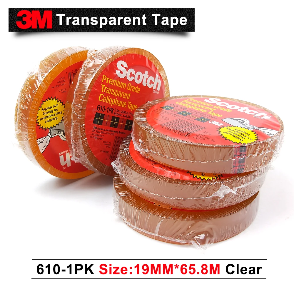 Прозрачная лента для сотового телефона 3 м 610 1PK 19 мм * 65 8 м|tape tape|3m scotch tapetape transparent |