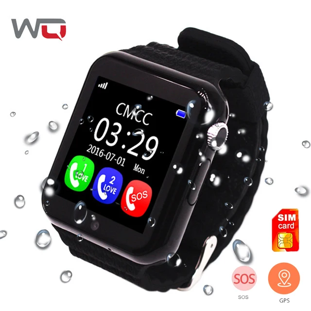 

WQ V7K Kids GPS Smart Watch Children Positioning Safe Monitor with Camera Support Dial SOS Emergency Tracker sportwatch Reloj