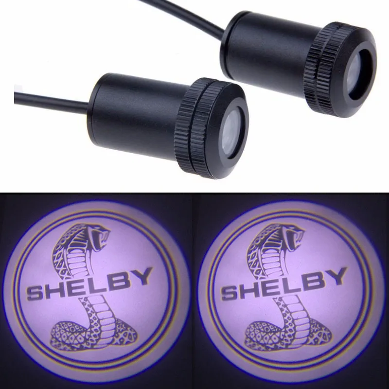 2* Ghost Shadow Logo welcome Car White LED Door Light Laser Courtesy Slide Projector logo Emblem light For Ford Mustang Shelby 2* Ghost Shadow Logo welcome Car White LED Door Light Laser Courtesy Slide Projector logo Emblem light For Ford Mustang Shelby