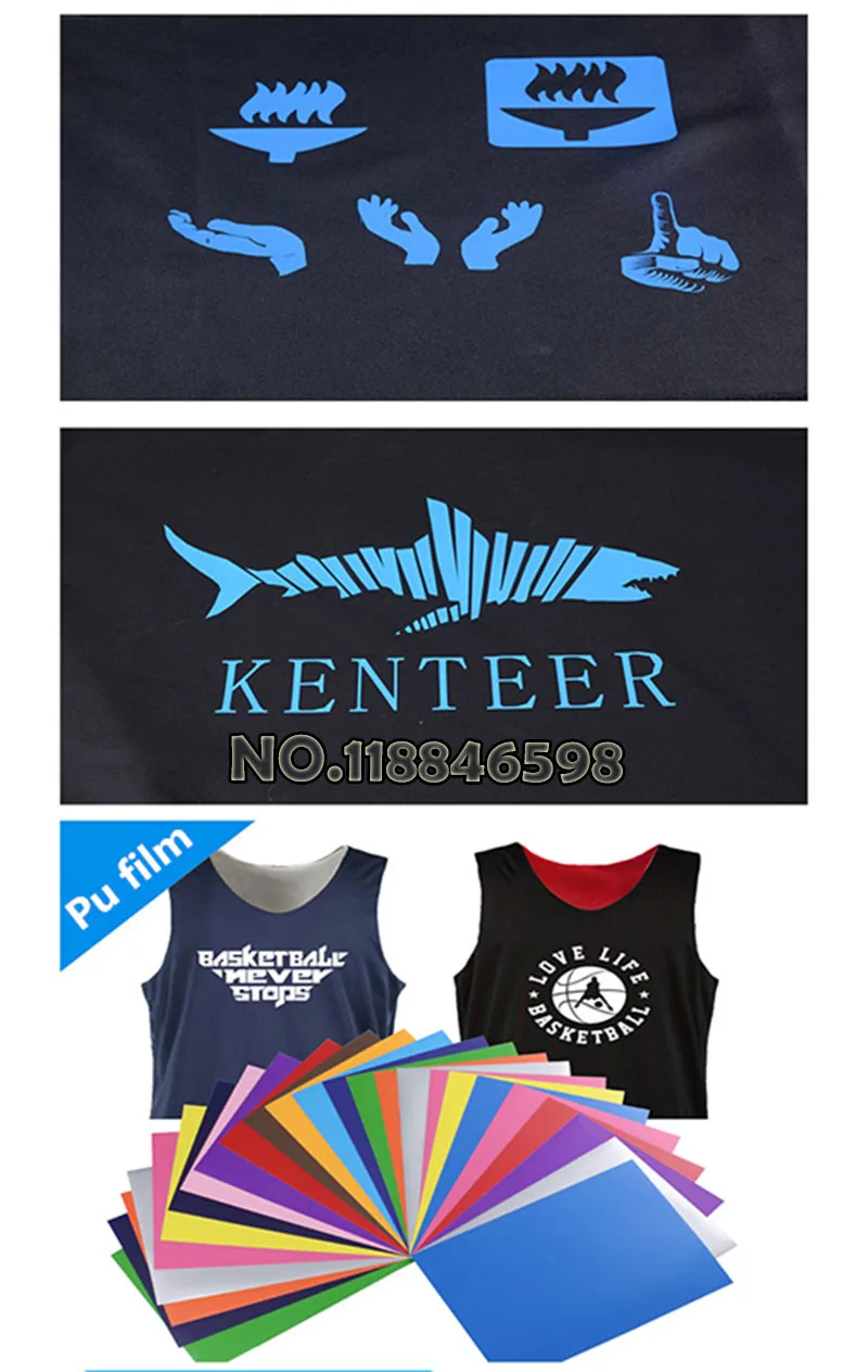 PU Flex pu heat transfer vinyl Cuttable A3*6pcs for T-shirt