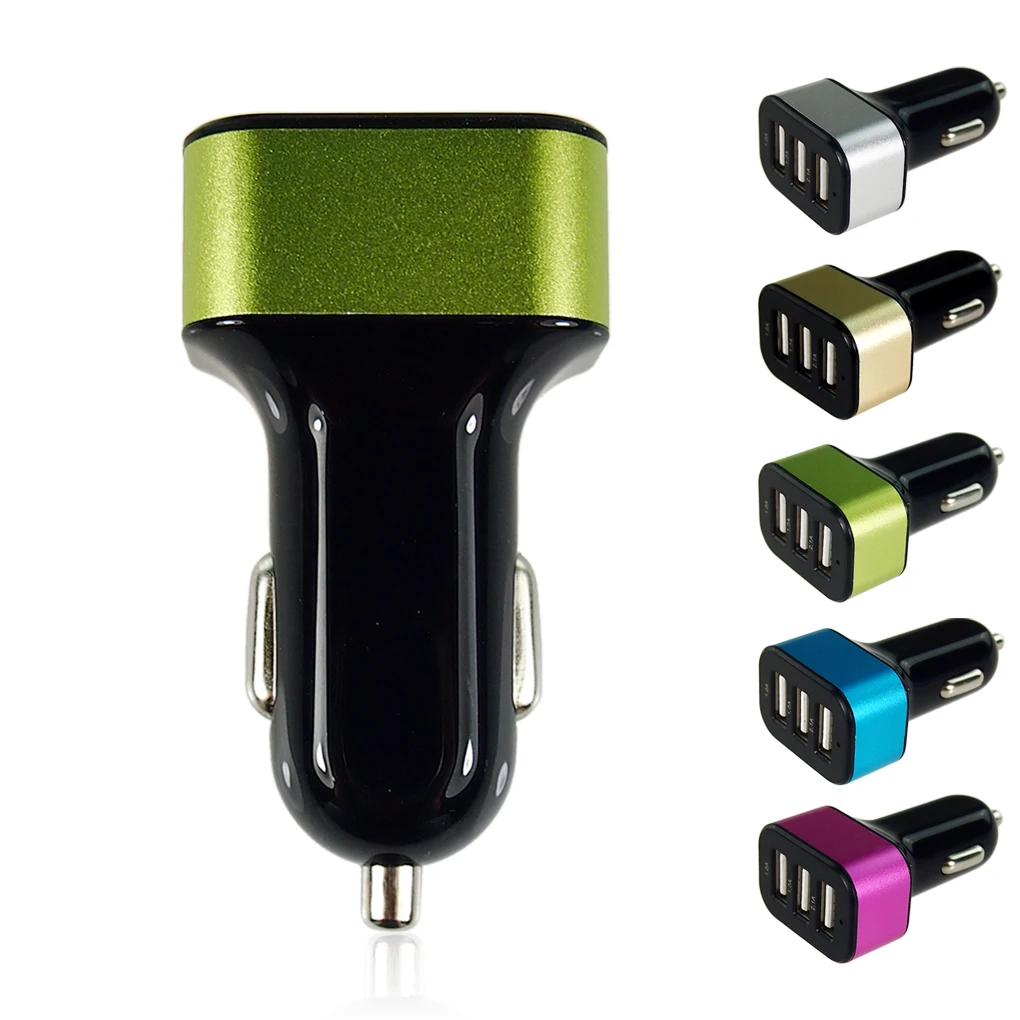 2.1A 3 USB порта зарядное устройство для телефона автомобильное зарядное устройство адаптер 5V Быстрая зарядка USB 2.1A 1A для автомобиля смартфон gps
