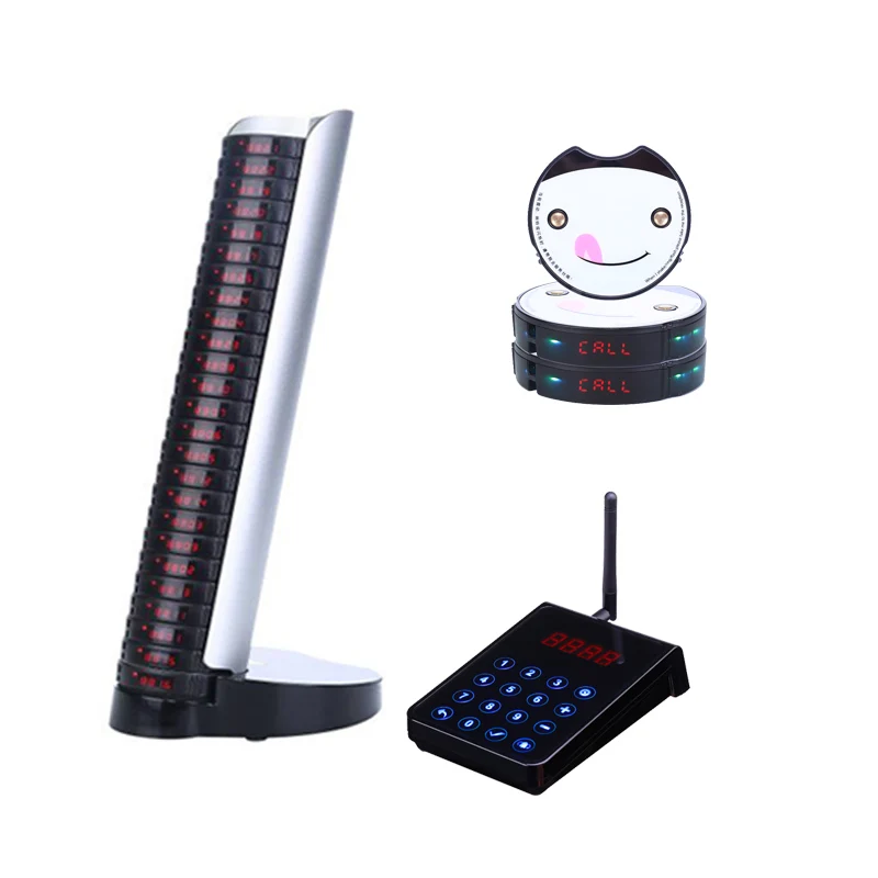 

video demo CE FCC full water-proof FM >3000m wireless buzzer system wireless paging guest pager system queue calling system